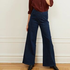 Loup LONG SABRINA WIDE-LEG JEANS - DARK INDIGO